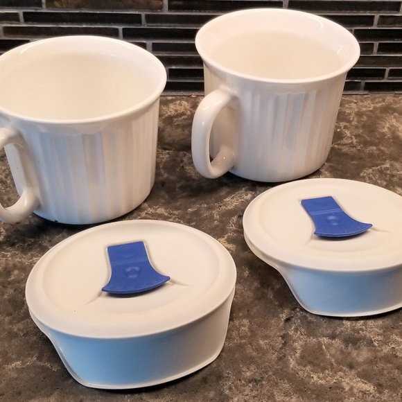 Corningware Kitchen Set Of 2 Pyrex Corning Ware French White 2 Oz